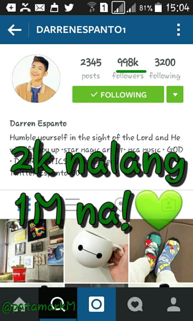 PatamarkM's tweet photo. Wooooow Baloong!😱😱😱
Kunting click nalang 1 million na followers mo sa IG !😂😂😂😂
@Espanto2001  @jeff_torres1 https://t.co/BbDf3vqCKM