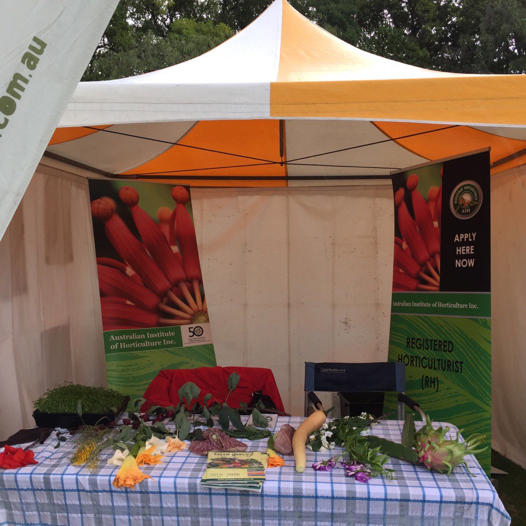 Neville Passmore on deck at Perth Garden Festival. Come tomorrow and say hello