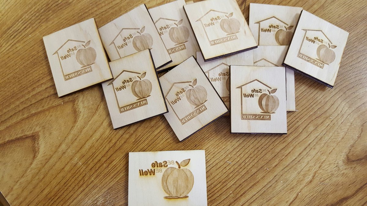 BSBW Mens Sheds branded logos, done on our new laser cutter, looking great @BIGNIonline <a href="/northernsheds/">Northern Mens Shed</a> <a href="/IrishSheds/">Irish Men's Sheds Association</a>