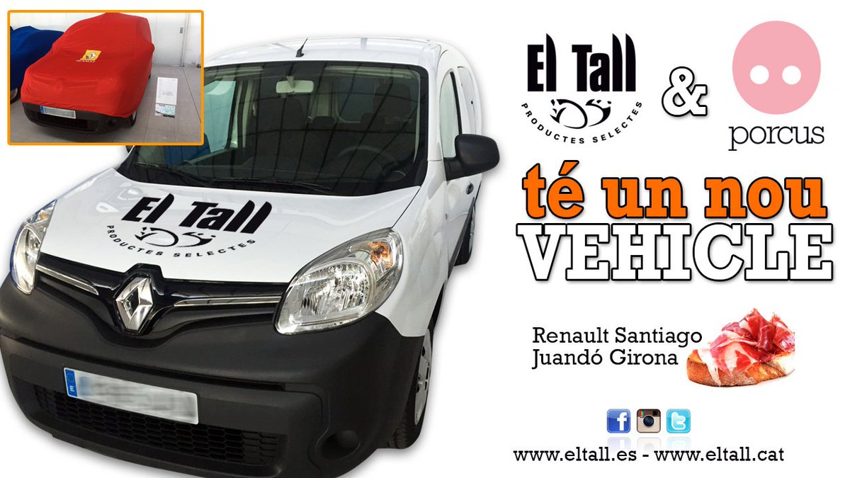 eltallgrup's tweet image. Ja tenim un nou vehicle!!! #ElTall i #Porcus segueixent creixent i gràcies a @Renault_Sjuando.