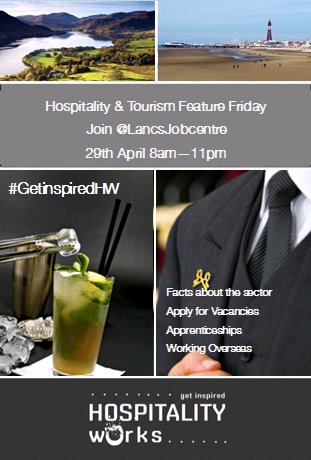 JCPinLancashire's tweet photo. Good Morning &amp; welcome 
to #CumbriaJobs hour 
Tomorrow is our Feature on the Hospitality sector  #GetInspiredHW https://t.co/LK2Mvbu9rM