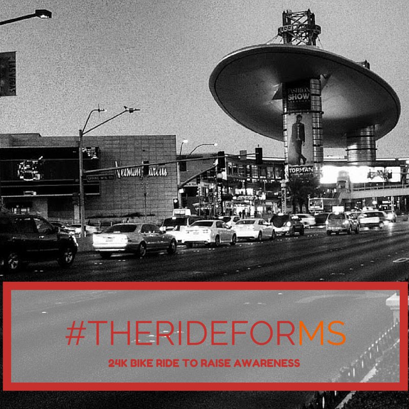 DruskiMedia's tweet image. #THERIDEFORMS 24k bike ride, aka 15 miles #Fundraising for #MultipleSclerosis #Caregivers and #Patients in #LasVegas
