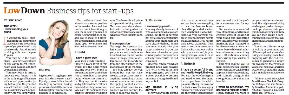 Linzi_Boyd's tweet image. Business tips for Start Ups! #brandfamous