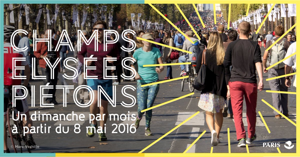 Paris's tweet photo. Dimanche 8 mai, nous vous offrons les #ChampsElysées 🚶😍🚴

Toutes les informations 👉 https://t.co/v5cP7ajpkt https://t.co/ec3Jat78zl