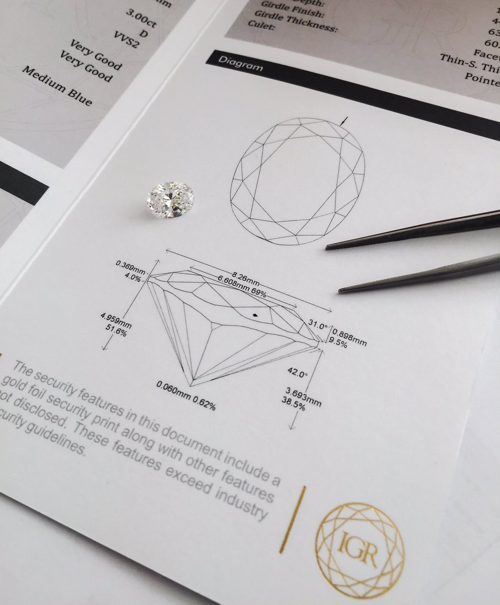IgrLondon's tweet image. 3.00 carat D colour VVS2 clarity #DiamondReport #IGRLondon