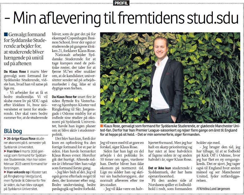 RUST_Online's tweet photo. "Jeg vil ikke være en halvhjertet formand!" siger @SyddanskeStud formand til @fyensdk om arbejdet på @SyddanskUniv. https://t.co/arAfNXLI8H