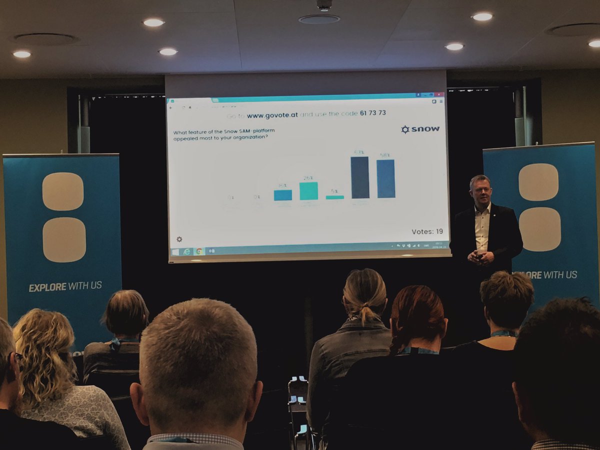 SnowSoftware's tweet image. Our live poll of customers in Denmark shows that #softwarerecognition and #inventory are key to why they chose Snow