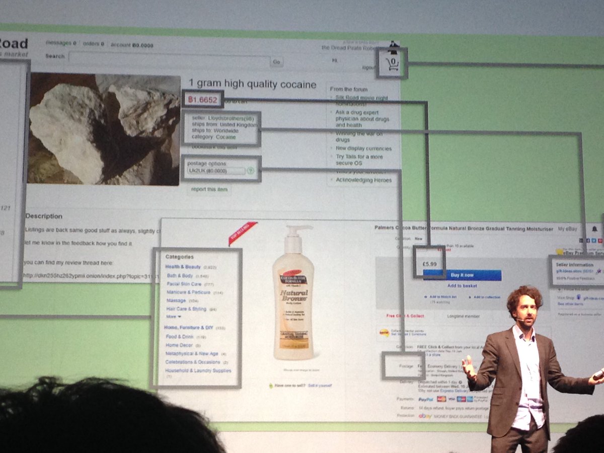 anhacour's tweet image. Never thought about the moral dilemma of #darknet : less drugs crime or deaths, higher availability #iMindsConf