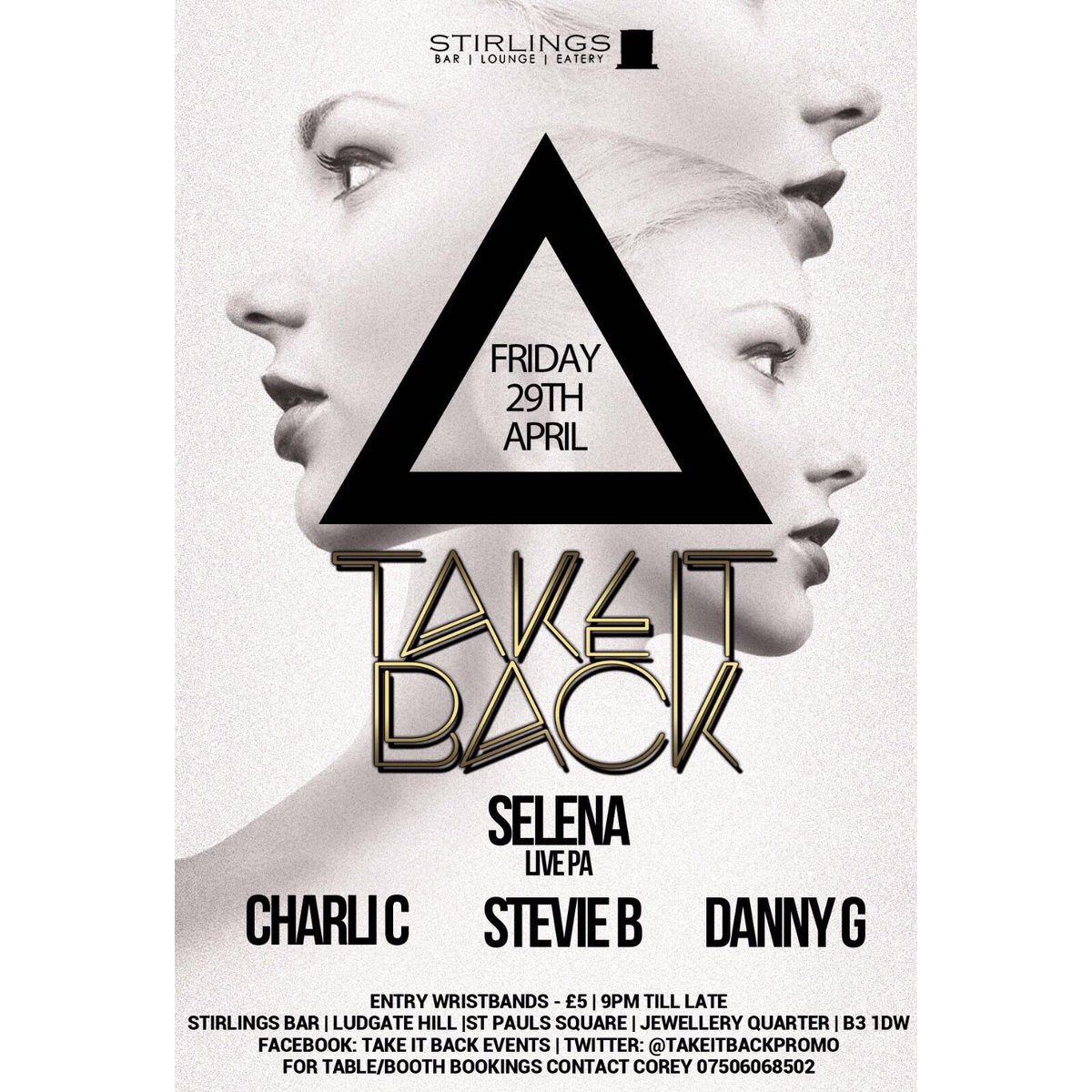 iamcharlic's tweet image. @EventsTake at @Stirlings_Bar tomorrow 1-2! Get at me!