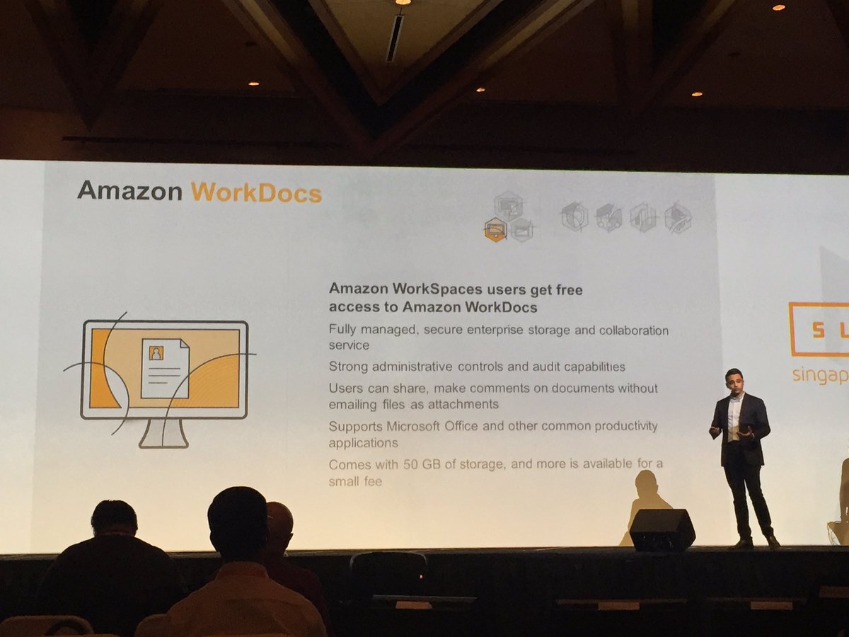 Lazy2Hack's tweet image. I see #GoogleDrive in that slide. #AmazonWorkDocs #AWSSummit #AWSSummitSG