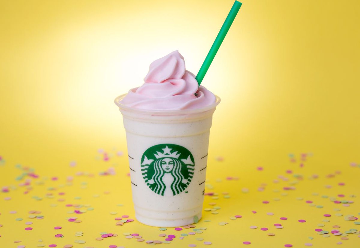 StarbucksNews's tweet photo. Today (4/28), #Starbucks Birthday Cake @frappuccino returns for a limited time https://t.co/B1wFUrYNFU https://t.co/O3SPRDdhxM