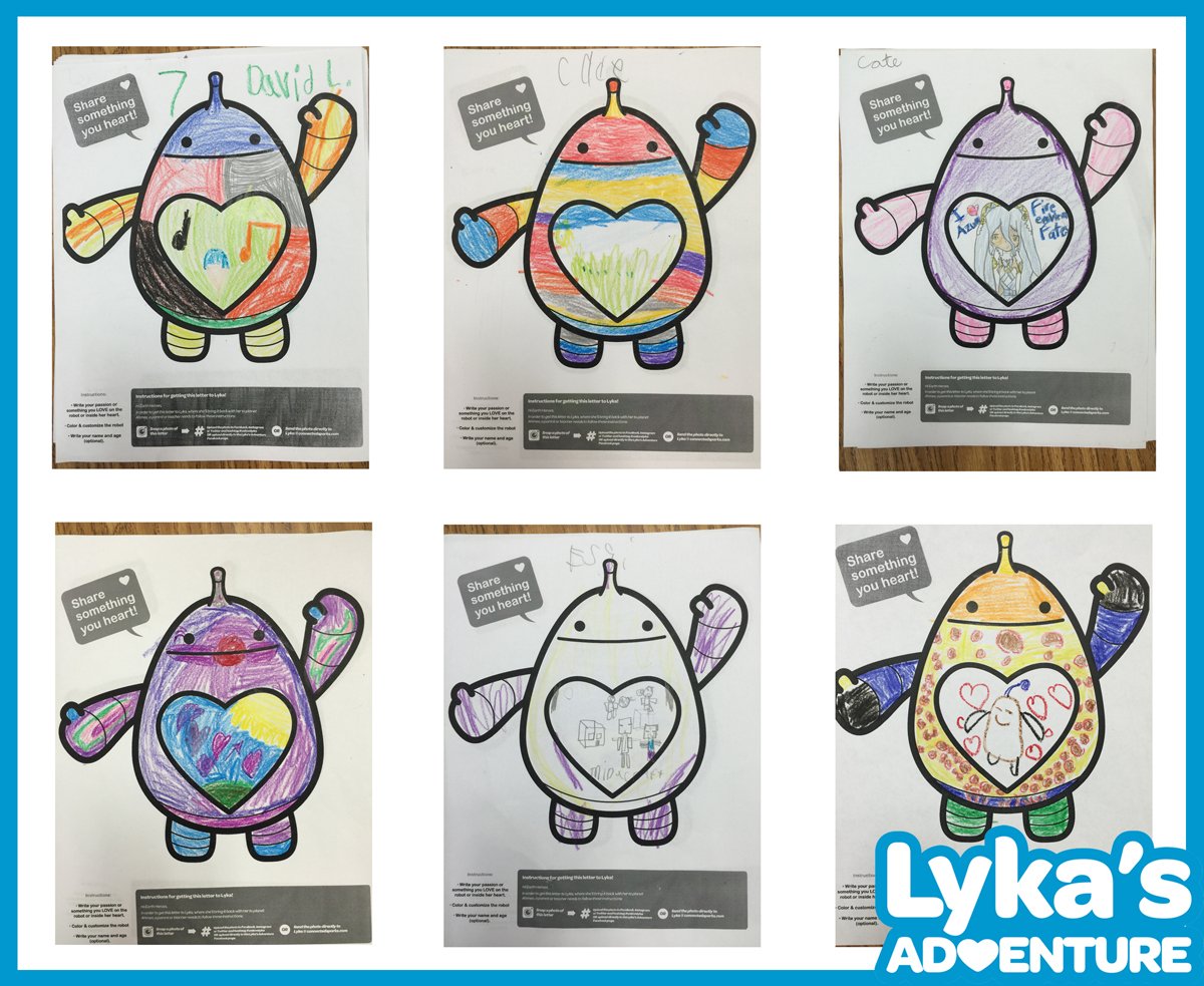 Just a few of the Lyka heartpacks from students at <a href="/canSTEM/">Cannon Cubs</a> sharing what they are passionate about @MeganPettit22