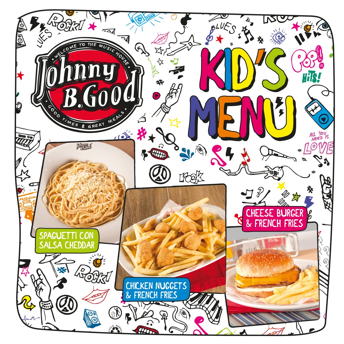 #LunchTime >>> conocé nuestro menú para los mas chicos 👦😁🍴 #KidsMenu #JBG #JohnnyBGood
