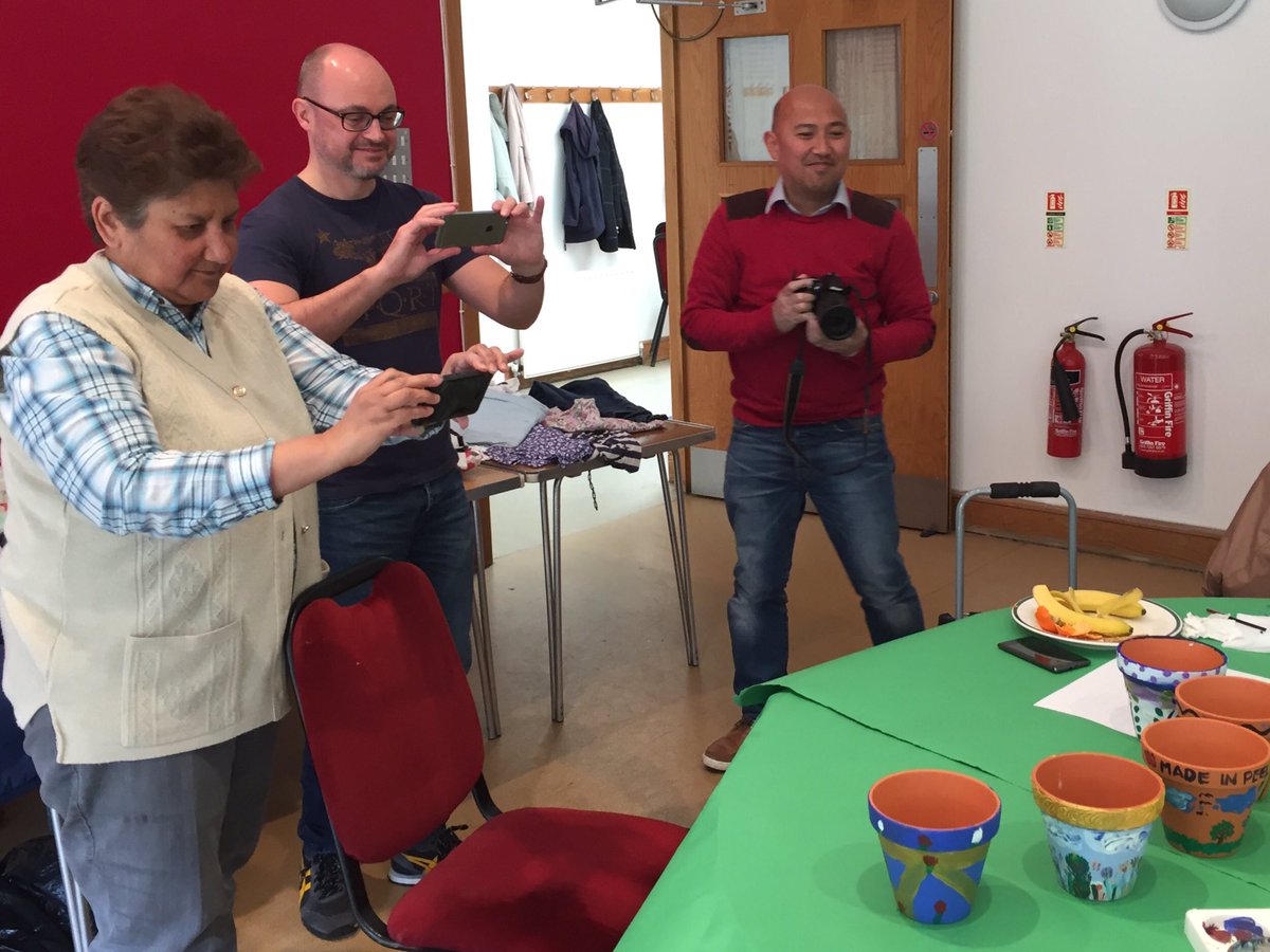 NorthLDNCares's tweet image. 'Made in the @PeelInstitute' is the slogan that adorns Glenn's painted plant pot. Glad to see he feels at home!