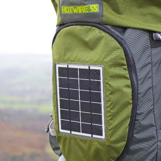The Hotwire 55 Solar Rechargeable Backpack. Get Green Energy on the Move! <a href="/Hotwire55Bags/">Hotwire Bags Ltd</a>