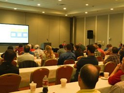 Tekla's tweet photo. We continue with the #TeklaRoadShows. Now in Houston learning about what's new in #TeklaStructures2016 of #Trimble https://t.co/hVyYCPhATg
