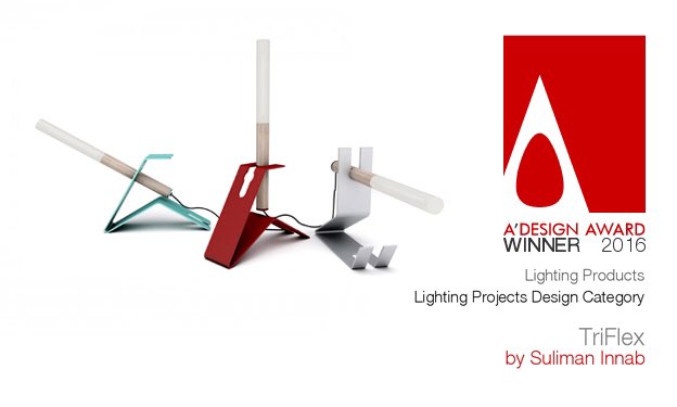I’m pleased and proud to announce that my lighting design “TriFLEX” has won the A’DESIGN AWARD 2016