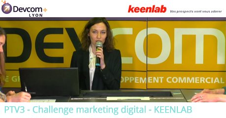 DevComLyon's tweet image. Découvrez la société @KeenlabTeam lors du Challenge Marketing Digital au #DevComLyon bit.ly/1pKdNvh
