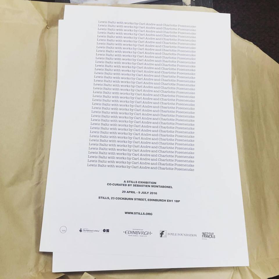 montabonel's tweet photo. Fresh from the printer! #lewisbaltz #carlandre #charlotteposenenske @stillsedinburgh 📄💌 https://t.co/OV6VR4nrq3