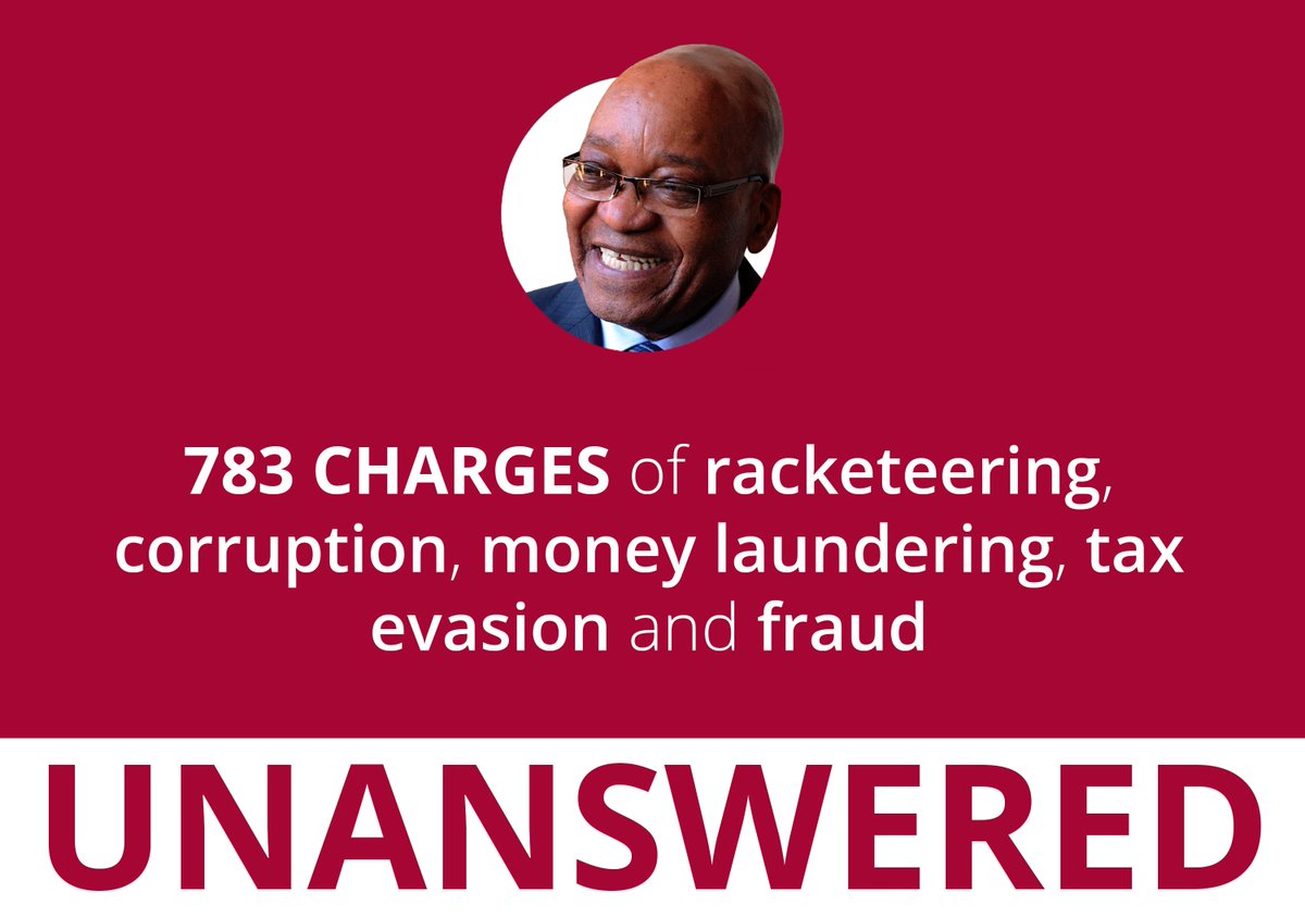 Our_DA's tweet photo. RETWEET if you think Zuma should account for his 783 CHARGES of racketeering, corruption, fraud etc.

#SpyTapes https://t.co/Pns3yGh0vn
