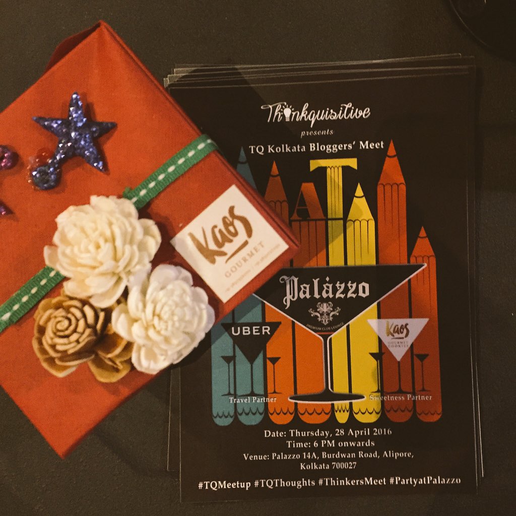 ThinkQuisitive's tweet photo. We're all set for the #ThinkersMeet @kaos_gourmet 
#TQMeetup #TQThoughts #PartyatPalazzo https://t.co/OcA3EhFOkO
