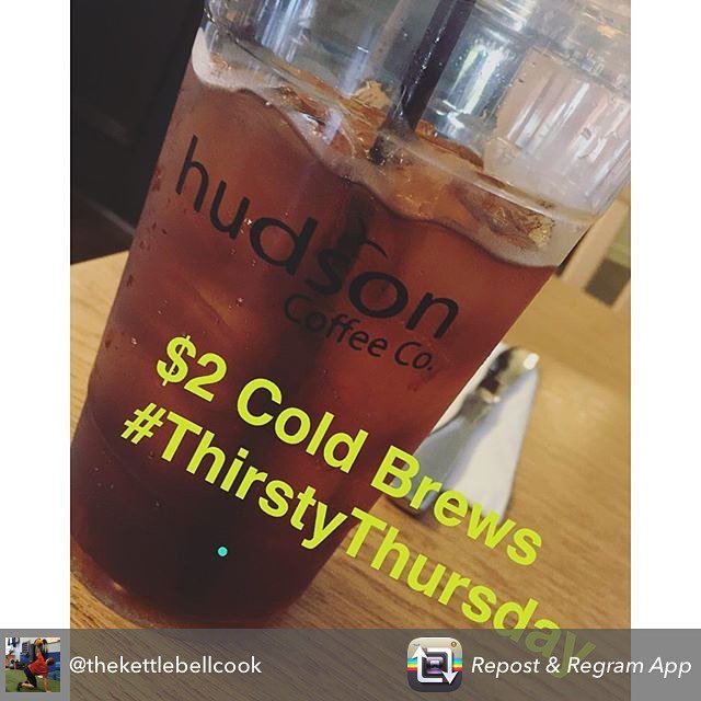 hudsoncafeNJ's tweet photo. THIRSTY THURSDAY... $2 Large Coldies All Day 🎉🎉🎉#coldbrew #coldbrewcoffee #coffee #freshro… https://t.co/uM2MGhupdU https://t.co/845BNCSPQh