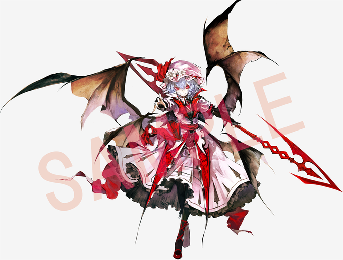 許可を頂きましたのでフィギュアの元イラストも公開しちゃいましょう。

[キューズQ]東方Project レミリア・スカーレット[紅魔城伝説版] 