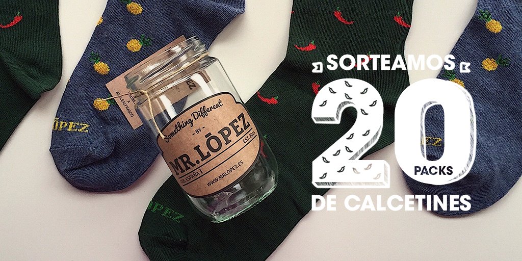 100montaditos's tweet photo. ¿Quién necesita renovar sus calcetines? 😝 Participa en https://t.co/X9Irx04vnk y consigue un pack @mrlopez_socks. 👏 https://t.co/6kmwPeahW5