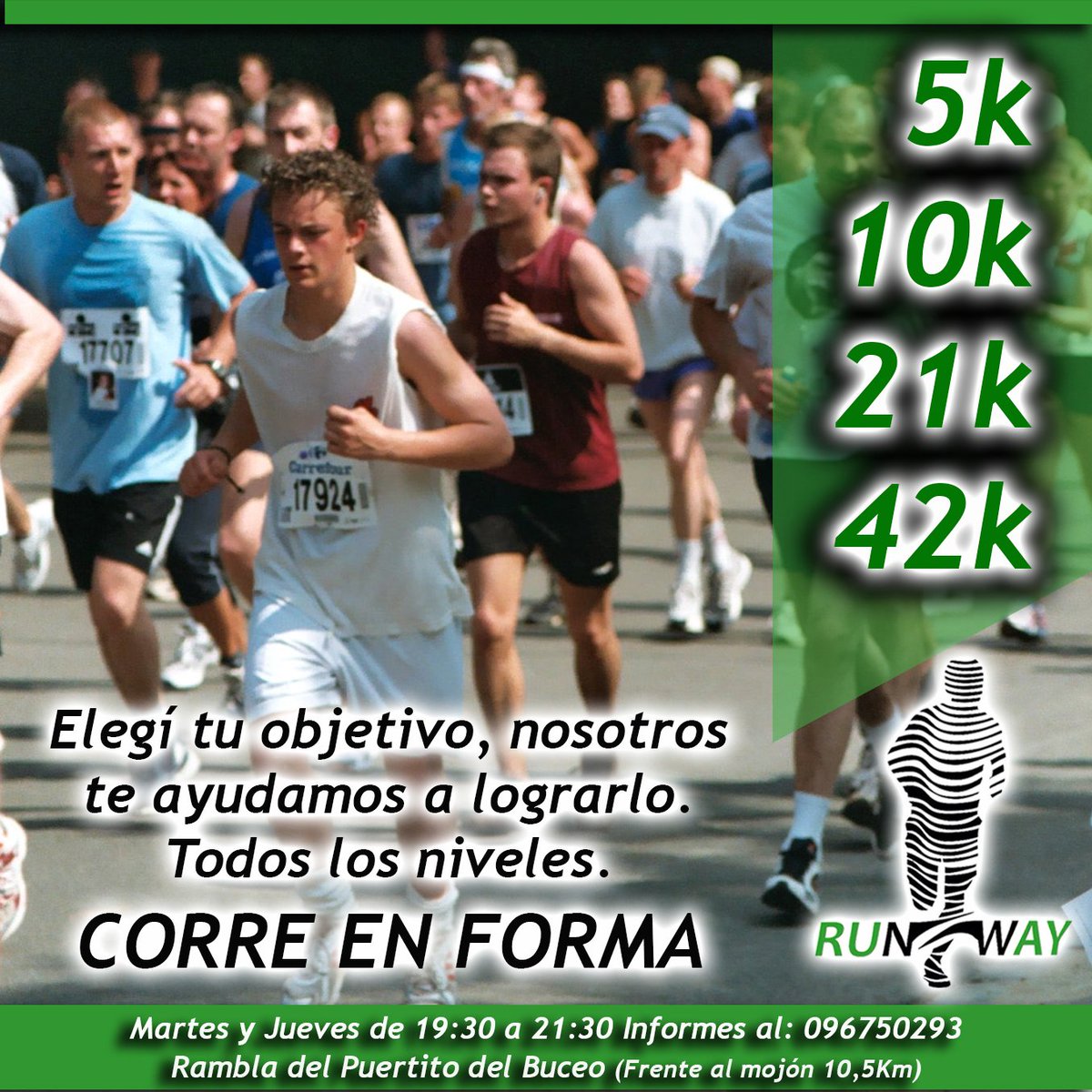 RunWayMvd's tweet photo. Elegí tu objetivo 5k, 10k, 21k o 42k. https://t.co/w4mT4kSvNT  #correenforma #Salud #Ejercicio #Training #SinExcusas https://t.co/RG6Zeofebg
