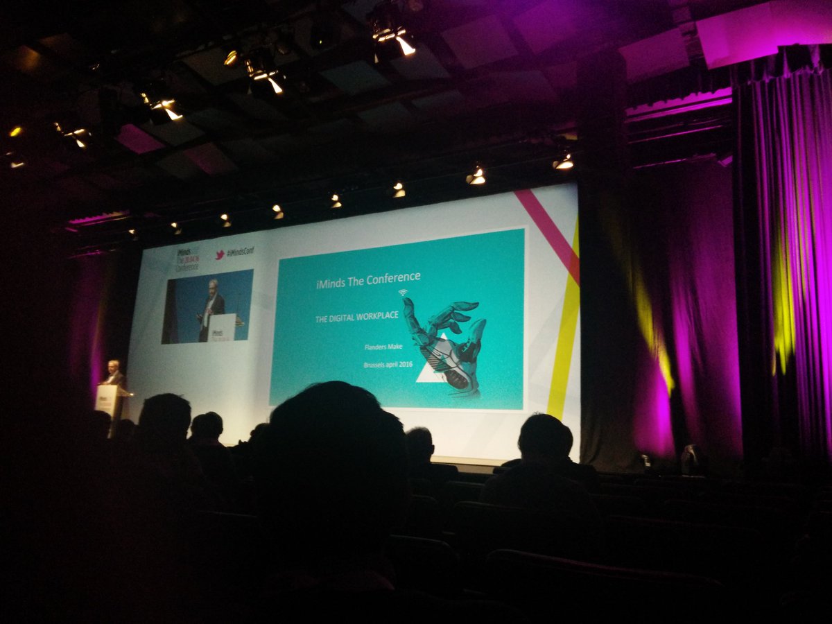 vincentdefour's tweet image. #imindsconf #flandersmake on the digital workplace in manufacturing