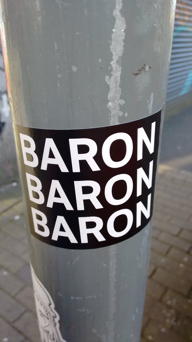 Belfast_Beyond's tweet image. A few more #stickerbombs from around #Belfast #graffiti #sticker #skate #pkin #baronbaronbaron