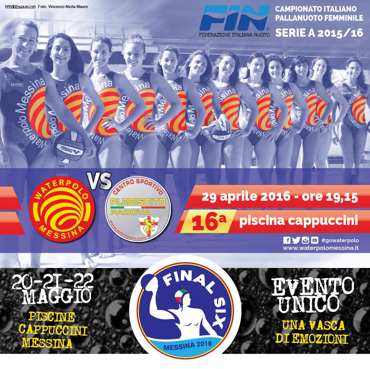 <a href="/WpMessina/">Waterpolo Messina</a> vs Padova:scontro al vertice! Diretta <a href="/RaiSportweb/">RaisportWeb Redazione</a>! goo.gl/8Ab0Ez.#gowape… #finalsixscudetto