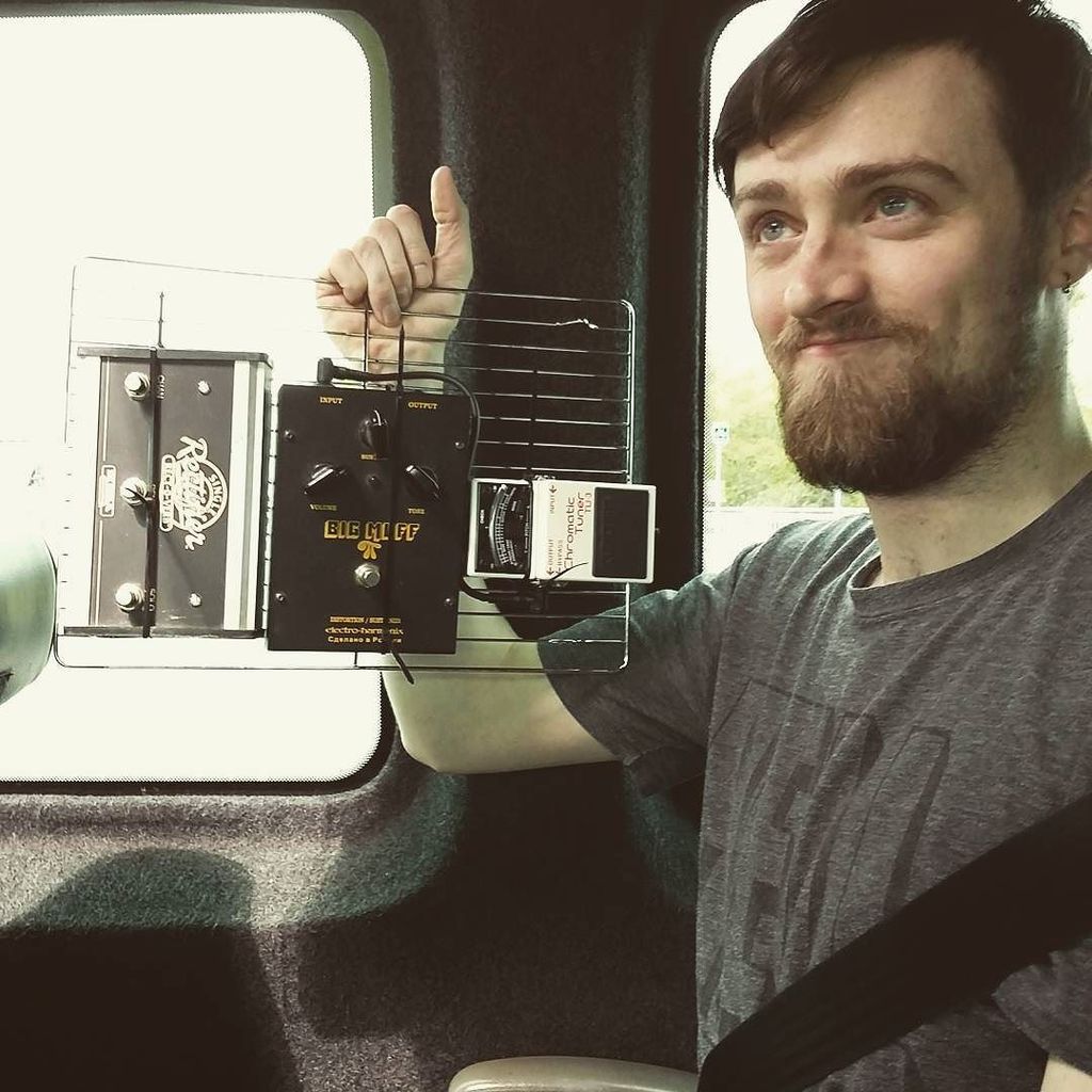 Robbie has finished cabel tying his new pedal board. A marvel of engineering. #pedalboard ift.tt/1SSmMrK