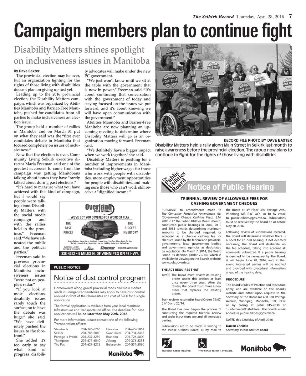 barrierfreemb's tweet photo. #DisabilityMatters plans to continue shining spotlight on inclusiveness issues #mbpoli https://t.co/anDikd2R2P https://t.co/V1ALqKRjOD