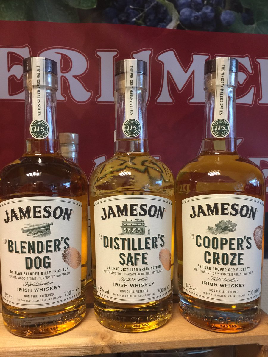 slijterklaas's tweet photo. 3 Nieuwe whiskey's Jameson Whiskey Makers Series  #distillerssafe #cooperscroze #blendersdog #ierland #egmondaanze https://t.co/d6CBs4Kjyt