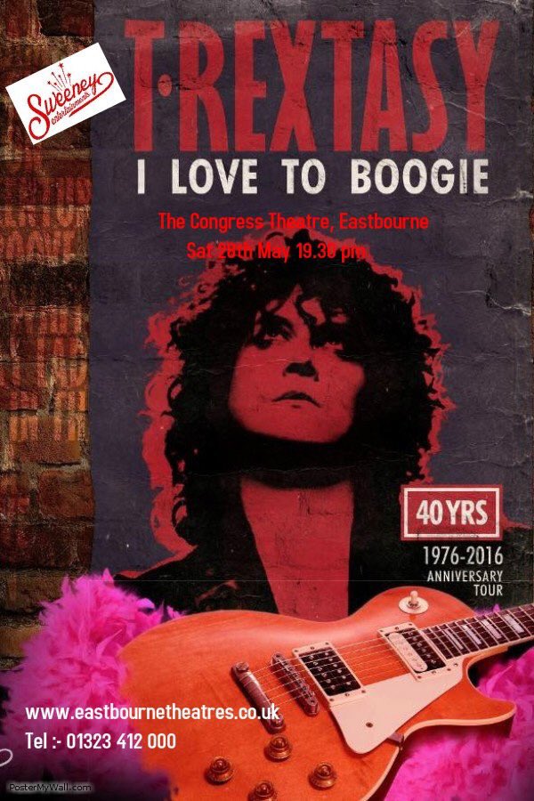 CosmicXposure's tweet photo. Sat 28th May @TRextasyBand @EBTheatres @Eastbournenews @EastbourneRocks @ebourneupdates @stormfmradio https://t.co/5n3Nq4gKw5