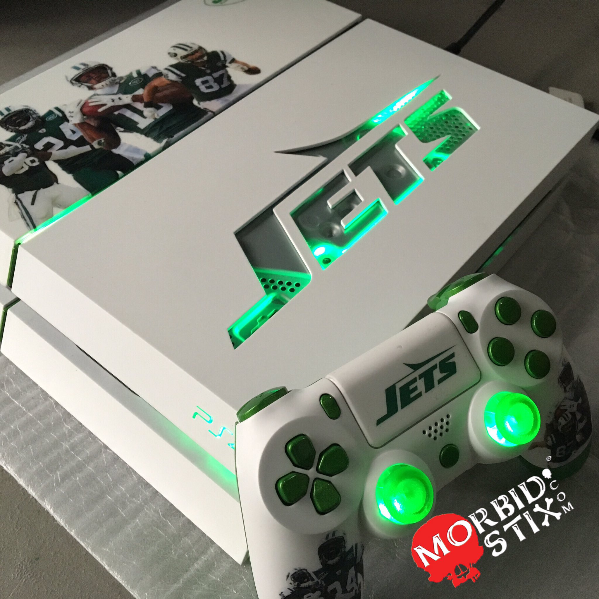 MorbidStix on X: "Jets PS4 Custom build. Doing it right. What team will we  put on your console? Console customizing starts $100! #jets  https://t.co/TyMNoOH7j4" / X