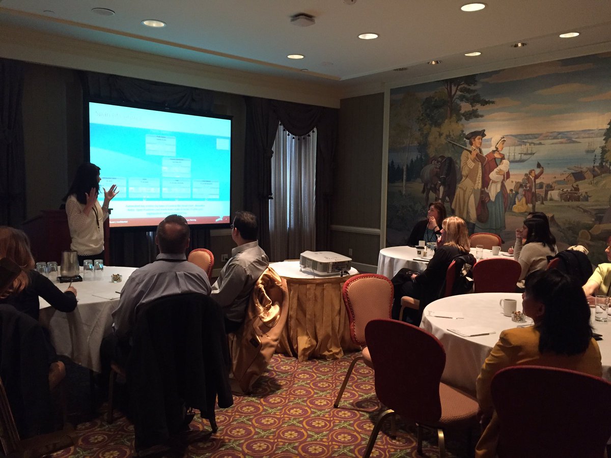 artsmann's tweet photo. Breakout with #orgpublisher #PFEvents #peoplefluent @adam_greenberg @tstockbridge @amartiniello @ron_eves https://t.co/rBK2DolURL