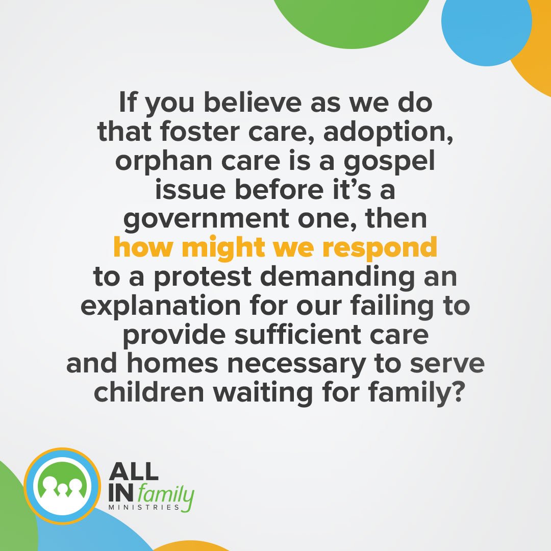 How might we respond? #allinfamily #orphancare #fostercare #adoption