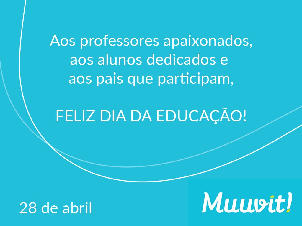 MuuvitBrasil's tweet photo. Feliz DIA DA EDUCAÇÃO a todos! =) #DiadaEducação #MuuvitEuIndico https://t.co/bKocgcPcc4
