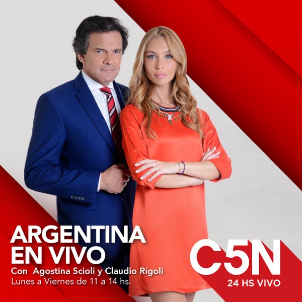 C5N on Twitter: "#AHORA: Empieza #ArgentinaEnVivo @agoscioli @conderigoli. Hasta las 14 [EN VIVO] https://t.co/yfZTjOMgwN https://t.co/aGES8pToEq" / Twitter