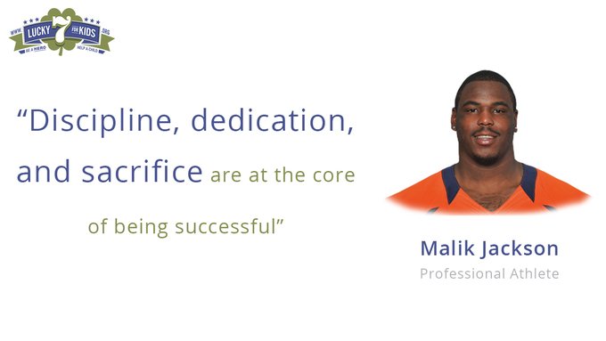 Discipline, #dedication and #sacrifice are at the core of being #successful. #Lucky7forKids