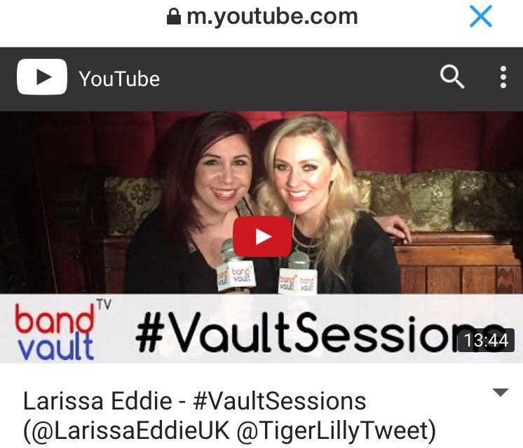 LarissaEddieUK's tweet photo. It's LIVE NOW! My #vaultsession at @HardRockLondon with @BandVault ENJOY! ππ» β‘οΈ https://t.co/jbCTZz1Jco #unsigned https://t.co/NTWIO2GTMd