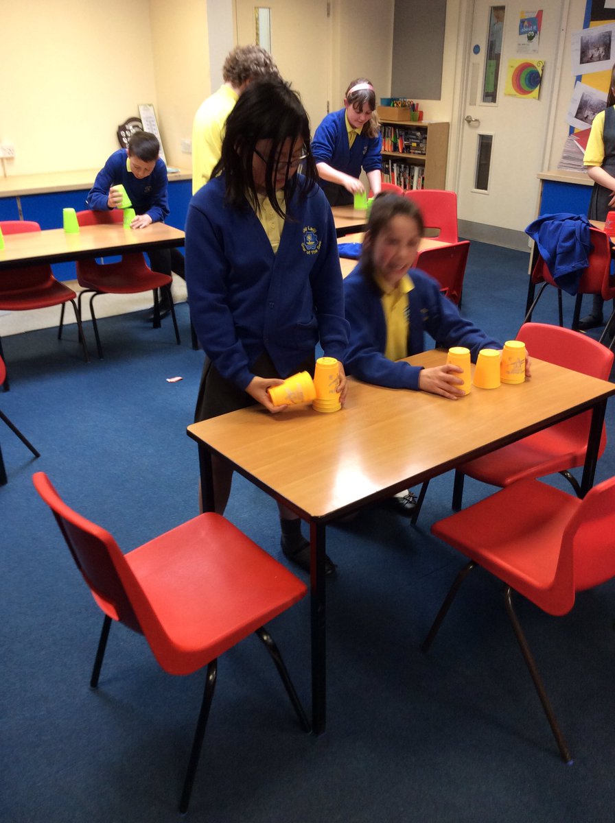 ourladystar6a's tweet photo. Learning to stack. Developing hand eye co-ordination, dexterity and concentration #stackfast https://t.co/5Glx05tzQs