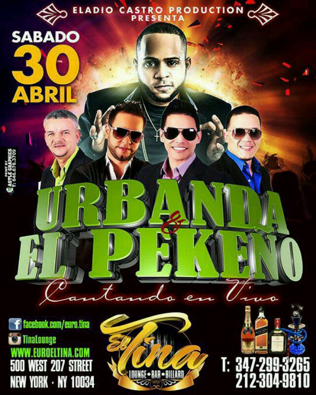 elTinalounge's tweet photo. Este sabado 
El pekeño y urbanda 
El tina lounge 
#eltina #elpekeño #urbanda https://t.co/ZOOFJDUi4v