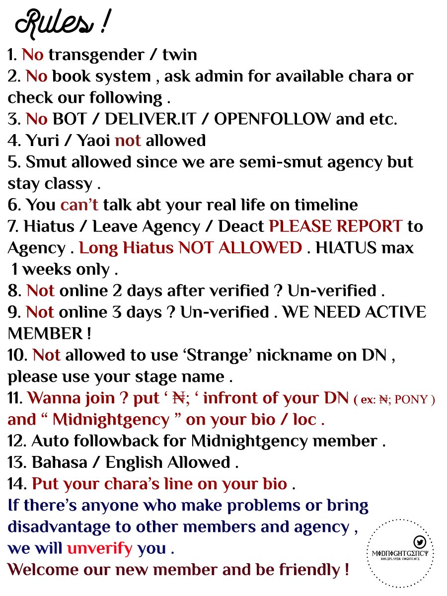 Midnightgency's tweet photo. Rules and HTJ . https://t.co/oFKYuiZy7U