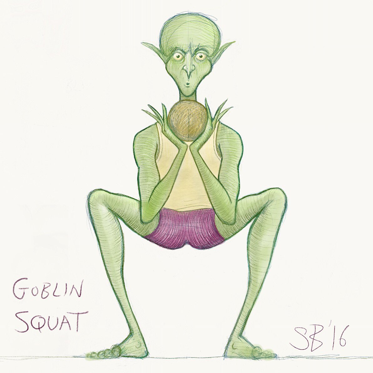 Sam Buntrock on Twitter: "goblin squat #drawing #draw #sketch ...