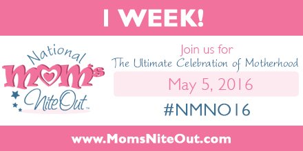 MomsNiteOut's tweet photo. Just 1 week until #MomsNiteOut! What do you have planned? #NMNO16 https://t.co/3JMFeDdNY8