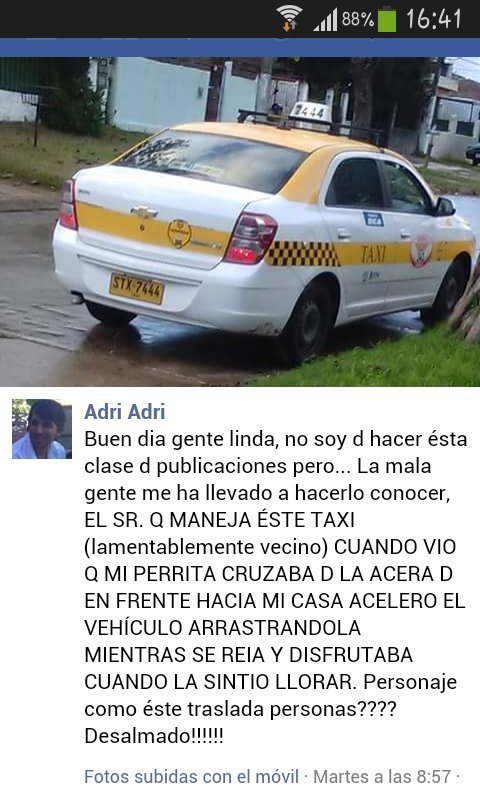 lore2016ok's tweet photo. Asco tomar un taxi , hay que escrachar a ellos en donde sea por incompetentes,malos funcionarios y asco #lostaxis https://t.co/ogkRrJQLeO