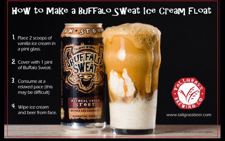 TallgrassBeer's tweet photo. Your new favorite dessert is brought to you by Buffalo Sweat. Follow these easy steps to bliss. Cheers! #craftbeer https://t.co/VouHYxeKzA